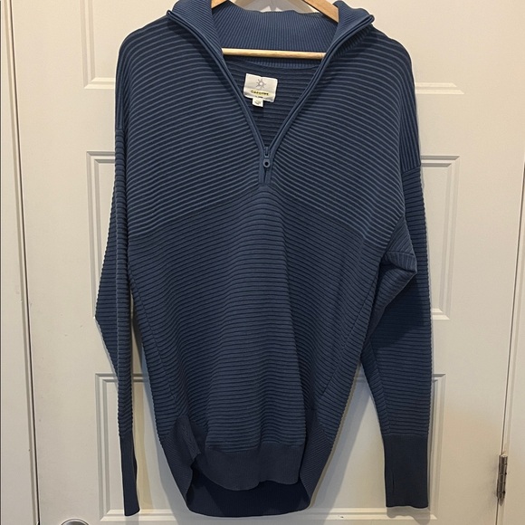 Aerie Blue Half-Zip Sweater - Picture 2 of 6